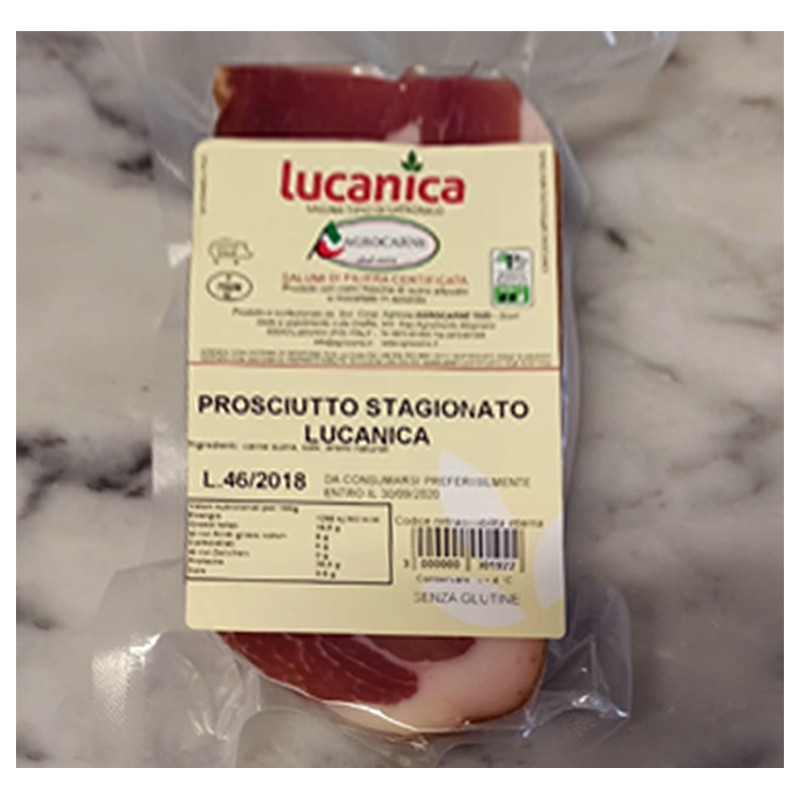 PROSCIUTTO STAGIONATO DISOSSATO LUCANICA A Tranci